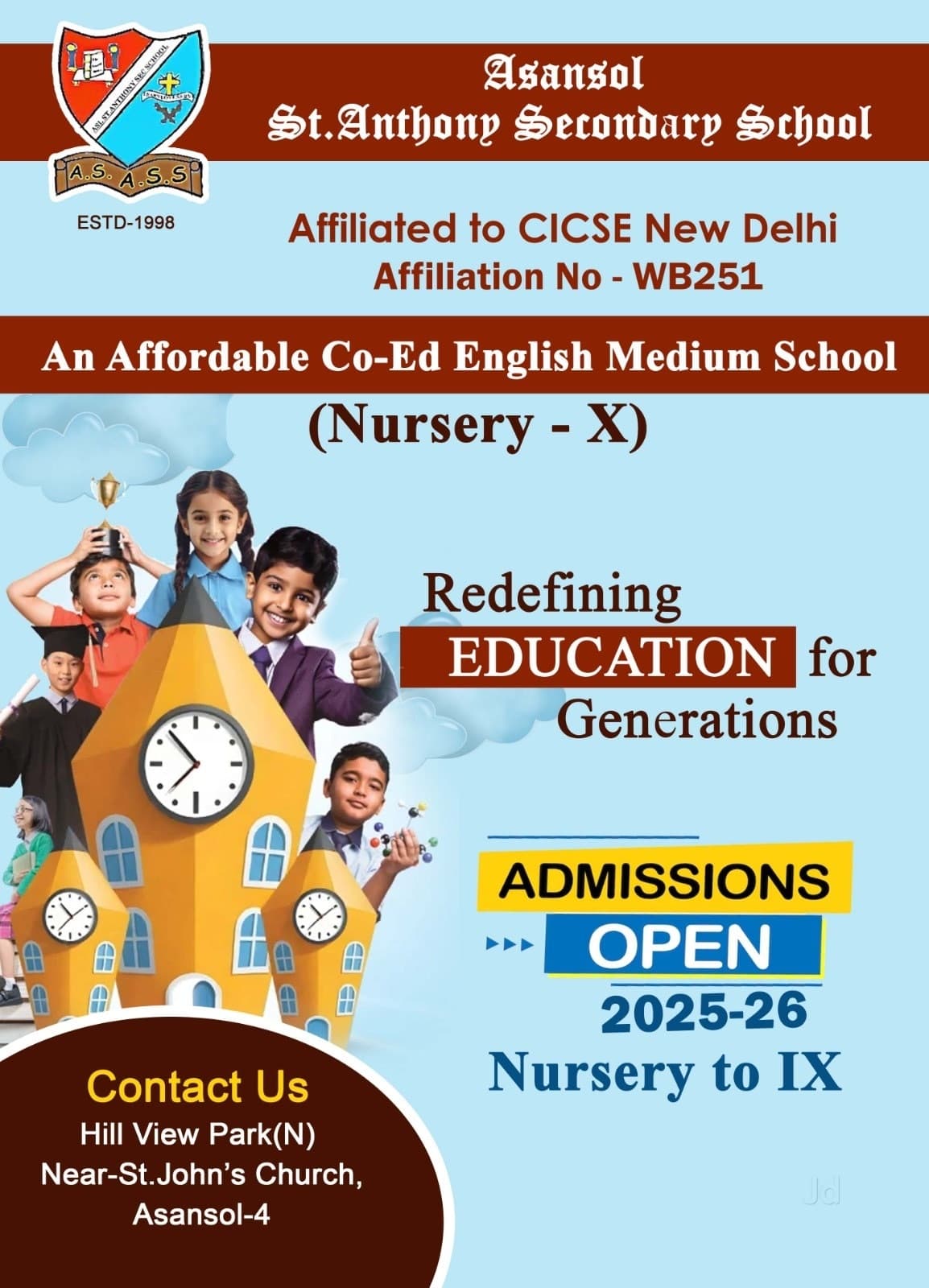 Asansol St. Anthony Secondary School campus