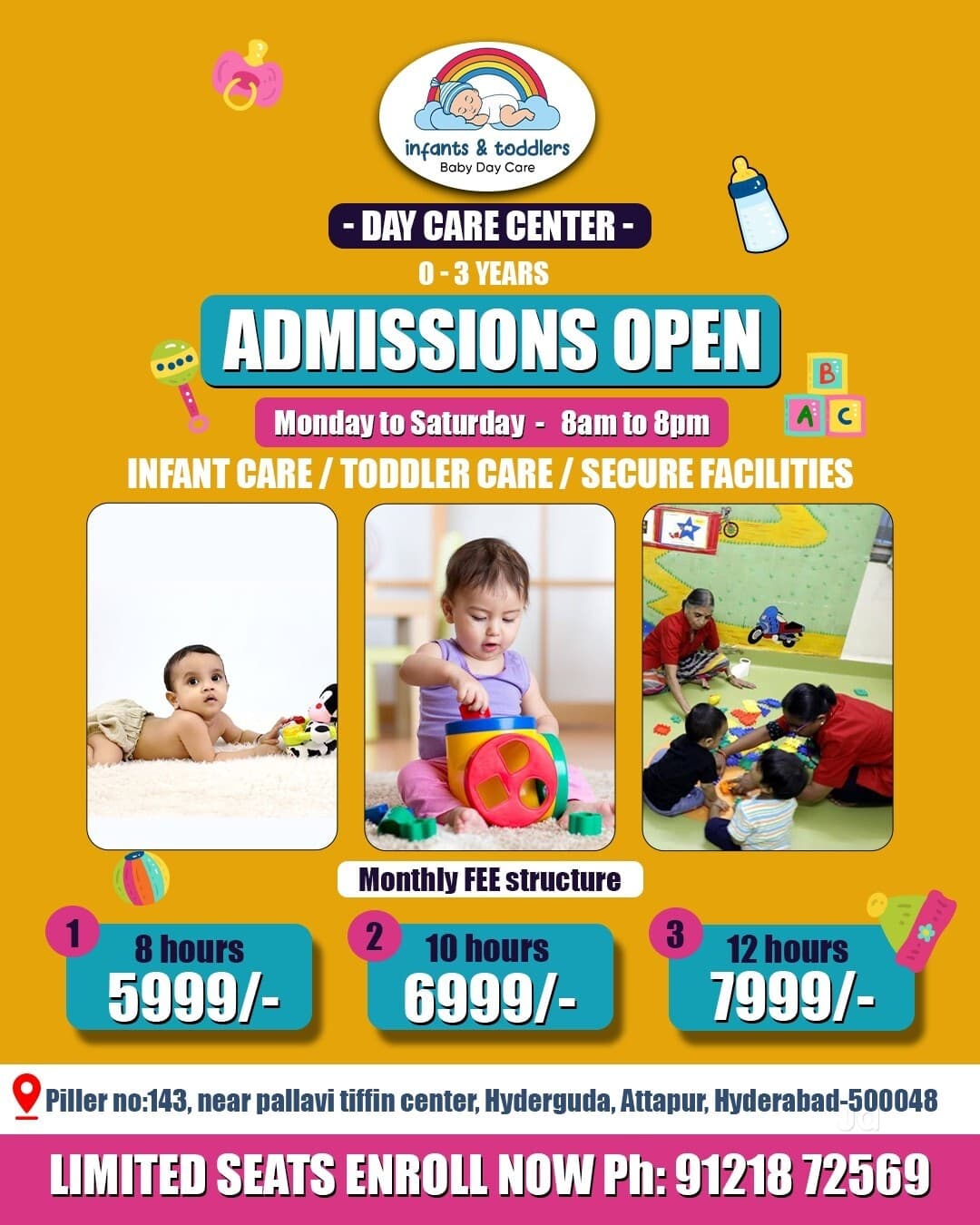 Infants & Toddlers Day care, Hyderguda campus
